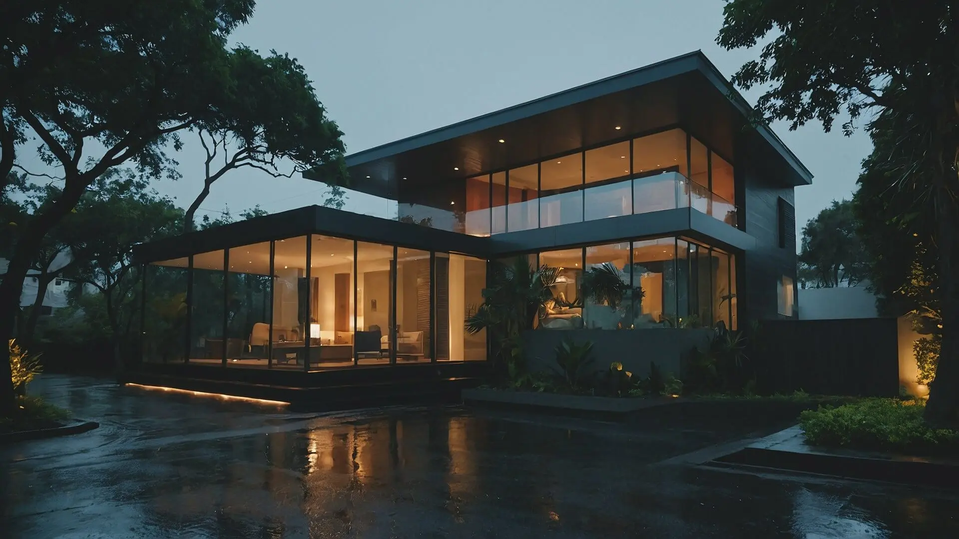 Exterior of a modern home.